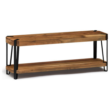 Ryegate Natural Solid Wood, Metal 48" Bench, Natural