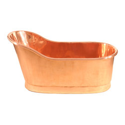 Cuprosa Slipper Bath with Copper Interior - Baths