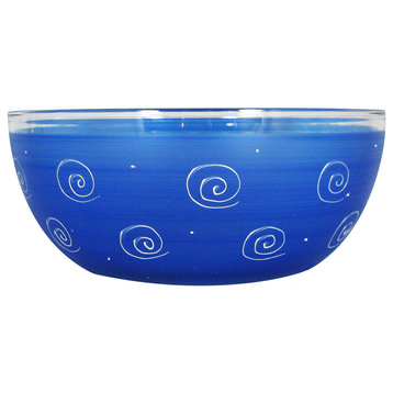 Frosted Curl Dark Blue 11" Bowl
