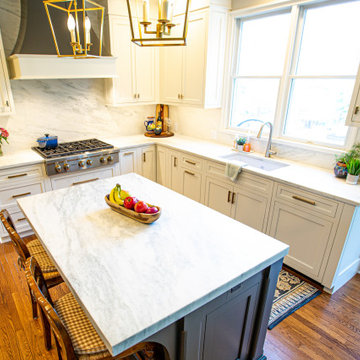 Contemporary White and Gold Wolf Kitchen