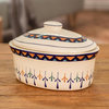 Novica Handmade Antigua Breeze Ceramic Covered Deep Oval Casserole