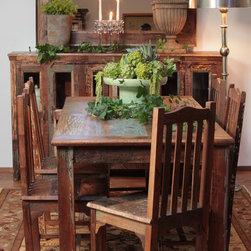 Vintage Reclaimed Wood Dining Set - Products