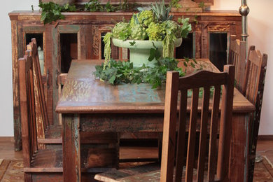 Vintage Reclaimed Wood Dining Set
