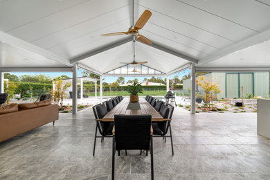Photo of a country home design in Sydney.