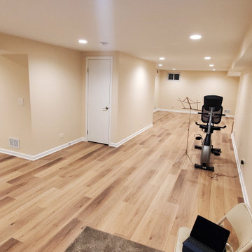 Luxury Vinyl Plank Flooring in finished basement
