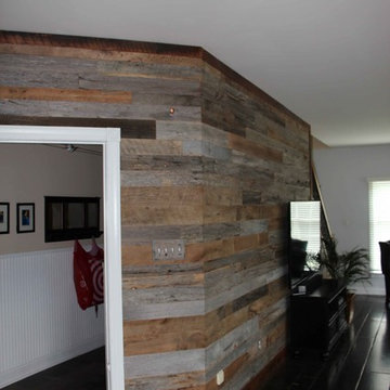 Barnwood Shiplap Wall With Custom Trim