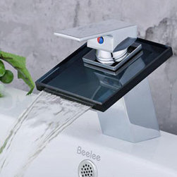 Contemporary Waterfall Bathroom Sink Faucet T0815B - Bathroom Sink Faucets