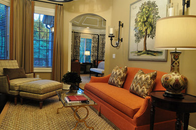 Example of an eclectic bedroom design in Atlanta