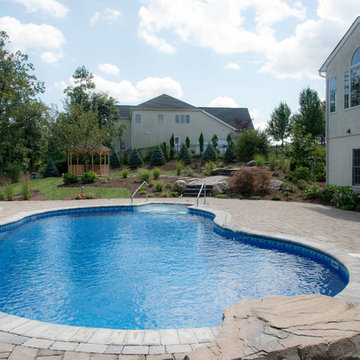 Brand new home landscape and lighting