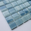 Blue Skies Hand Painted Square Glass Mosaic Tile, Chip Size: 1"x1", 12.75"x12.75