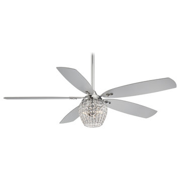 Minka Aire Bling 56" LED Ceiling Fan, Chrome