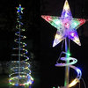 6 Color Changing Led Spiral Tree Light In/Outdoor Holiday xmas Battery Powered