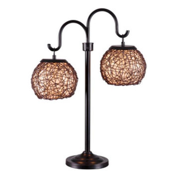Kenroy 32245BRZ Castillo - Two Light Outdoor Table Lamp