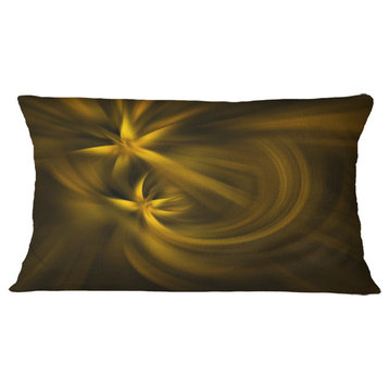 Play of Golden Stars Abstract Throw Pillow, 12"x20"
