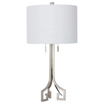 Fangio Lighting's 27" Modern Metal Table Lamp, Champagne Gold