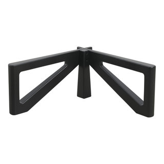 LeisureMod Imperial Interlocking Wooden Triangle Coffee Table Base ...