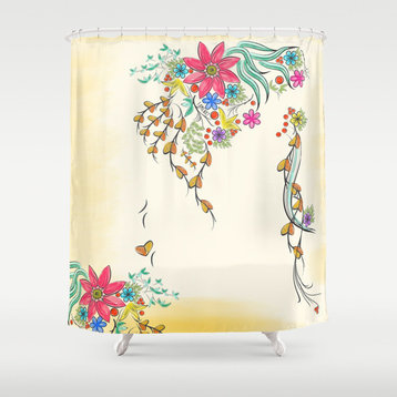 Shabby Chic Garden Shower Curtain