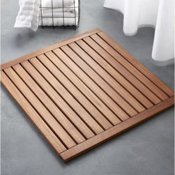 lateral teak bath mat | CB2 - Bathroom Accessory Sets