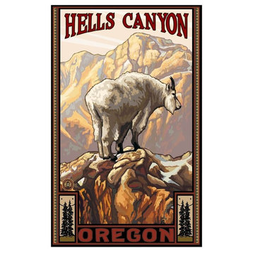 Paul A. Lanquist Hells Canyon Oregon Mountain Goat Art Print, 12"x18"