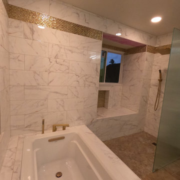 Master Bathroom with curb-less shower