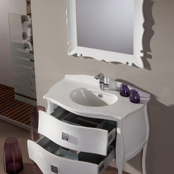 Fresca Platinum Paris Glossy White 35" Bathroom Vanity - Bathroom Vanities And Sink Consoles