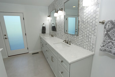 Example of a transitional bathroom design in Indianapolis