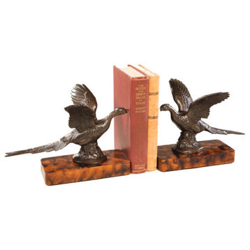 Flying Pheasant Bookends