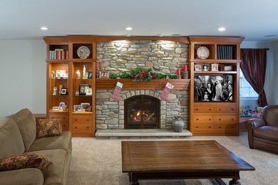 Living room - craftsman living room idea in Other