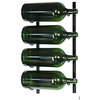 VintageView 4 Bottle (3-6L) Metal Wine Rack, Satin Black
