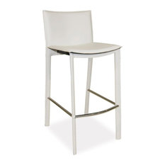 Moe's Home Collection - Moes Home Collection EH-1004 Panca Bar Stool, White - Bar Stools and Counter Stools