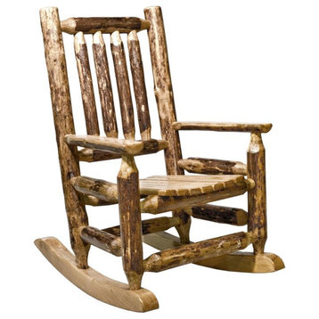 Montana Woodworks Glacier Country 12" Wood Child's Rocker in Brown