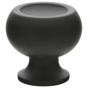 Emtek 86315 Contemporary 1-1/4 Inch Mushroom Cabinet Knob - Flat Black
