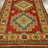 New Hand Knotted Red Kazak Runner 3x14 Geometric Wool Rug Mesa Collection H3691