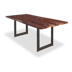 Walnut Steel Table - Dining Tables