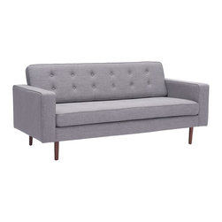 Puget Gray Cotton Linen Blend Sofa - Sofas