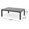 McKinley Outdoor Loveseat Set With Coffee Table, Black/Gray