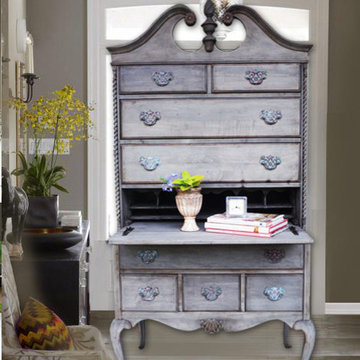 Highboy Refinished with Driftwood Weathered Wood Finish