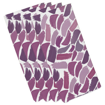 Wenstry Geometric Print Napkin, Purple (Set of 4), 19 x 19"