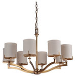 Craftmade Lighting - Craftmade Lighting 48328-VB Devlyn - Eight Light Chandelier - Our Devlyn lighting series displays a rare and genDevlyn Eight Light C Vintage Brass Ecru L *UL Approved: YES Energy Star Qualified: n/a ADA Certified: n/a  *Number of Lights: Lamp: 8-*Wattage:60w Candelabra Base bulb(s) *Bulb Included:No *Bulb Type:Candelabra Base *Finish Type:Vintage Brass