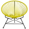 Innit Chair, Yellow Weave, Black Frame