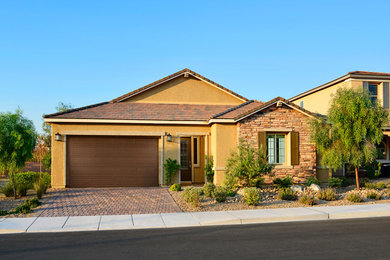 Contemporary one-story exterior home idea in Denver