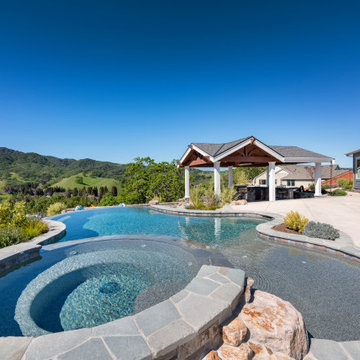 Lafayette Hillside Vanishing Edge Natural Pool