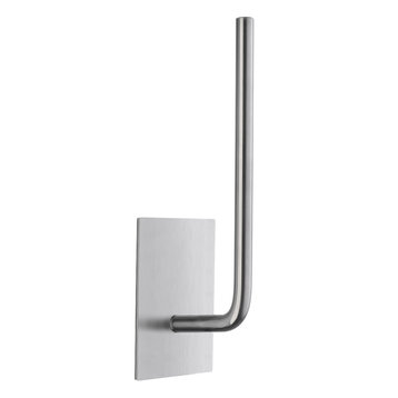 Self Adhesive Spare Toilet Paper Holder Brushed Stainless Steel, Rectangle Plate