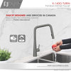 Modern Single Handle  Pull Down Sprayer Kitchen Faucet in Gunmetal