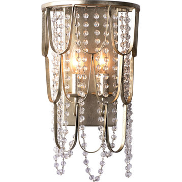 Dulce Wall Sconce - Champagne Silver Leaf