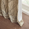 Madison Park Andora Embroidered Branches Faux Silk Window Panel, Tan