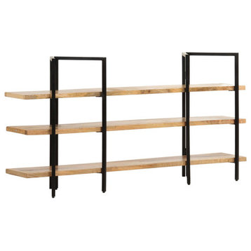 vidaXL Bookcase 3-Tier Bookcase Book Rack Standing Shelf Solid Acacia Wood