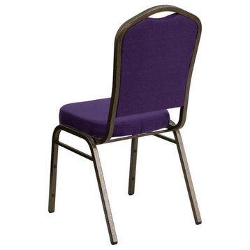 Flash Furniture Hercules Banquet Stacking Chair in Purple
