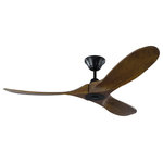 Monte Carlo Fans - Monte Carlo Fans 3MAVR52BK Maverick II - 52" Ceiling Fan - With a sleek modern silhouette, a DC motor and super energy-efficiency, the 52" Maverick II ceiling fan from Monte Carlo features softly rounded blades and elegantly simple housing. Maverick has a 52-inch blade sweep and a 3-blade design that delivers a distinct profile and incredible airflow for living rooms, great rooms or outdoor covered areas. It includes a hand-held remote with six speeds and reverse, and is available in six distinct finish options: Brushed Steel housing with Dark Walnut blades, Brushed Steel housing with Koa blades, Matte Black housing with Dark Walnut Blades, Aged Pewter housing with Light Grey Weathered Oak blades, Matte Black housing with Matte Black blades and Matte White housing with Matte White blades. All versions feature beautiful hand-carved, balsa wood blades. ENERGY STAR qualified. Maverick fans are damp-rated, and may be used indoors and in covered outdoor spaces.   Maverick II is available in six distinct finish options: Brushed Steel housing with Dark Walnut blades, Brushed Steel housing with Koa blades, Matte Black housing with Dark Walnut Blades, Aged Pewter housing with Light Grey Weathered Oak blades, Matte Black housing with Matte Black blades and Matte White housing with Matte White blades.  Energy Star qualified  Damp-Rated for use indoors and at covered outdoor spaces  The impressive sight of Maverick's long and gracefully curved blades in motion is a complement to any space  Maverick includes a hand-held remote control with six speeds and reversible motor  Monte Carlo fans have a Limited Lifetime Warranty.Maverick II 52" Ceiling Fan Matte Black Dark Walnut Blade *UL Approved: YES  *Energy Star Qualified: YES *ADA Certified: n/a  *Number of Lights:   *Bulb Included:No *Bulb Type:No *Finish Type:Matte Black