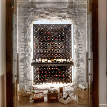 Custom Glass Wine Cellar Door